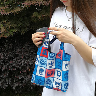 uutao原创轻便布袋子女手提小挎包便携手机钥匙小拎包MINI遛娃包