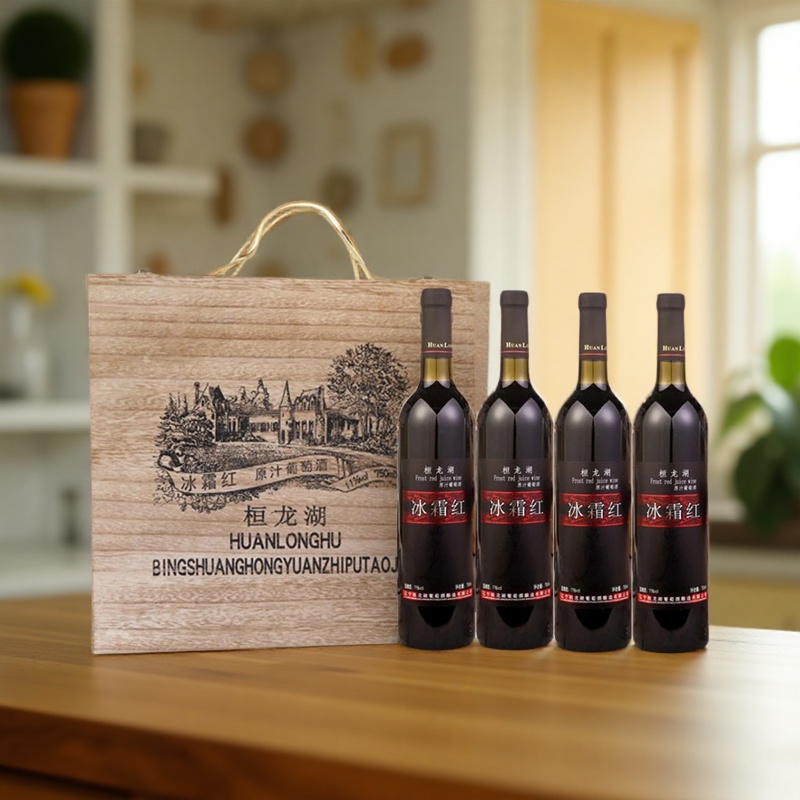 桓龙湖冰霜红原汁葡萄酒