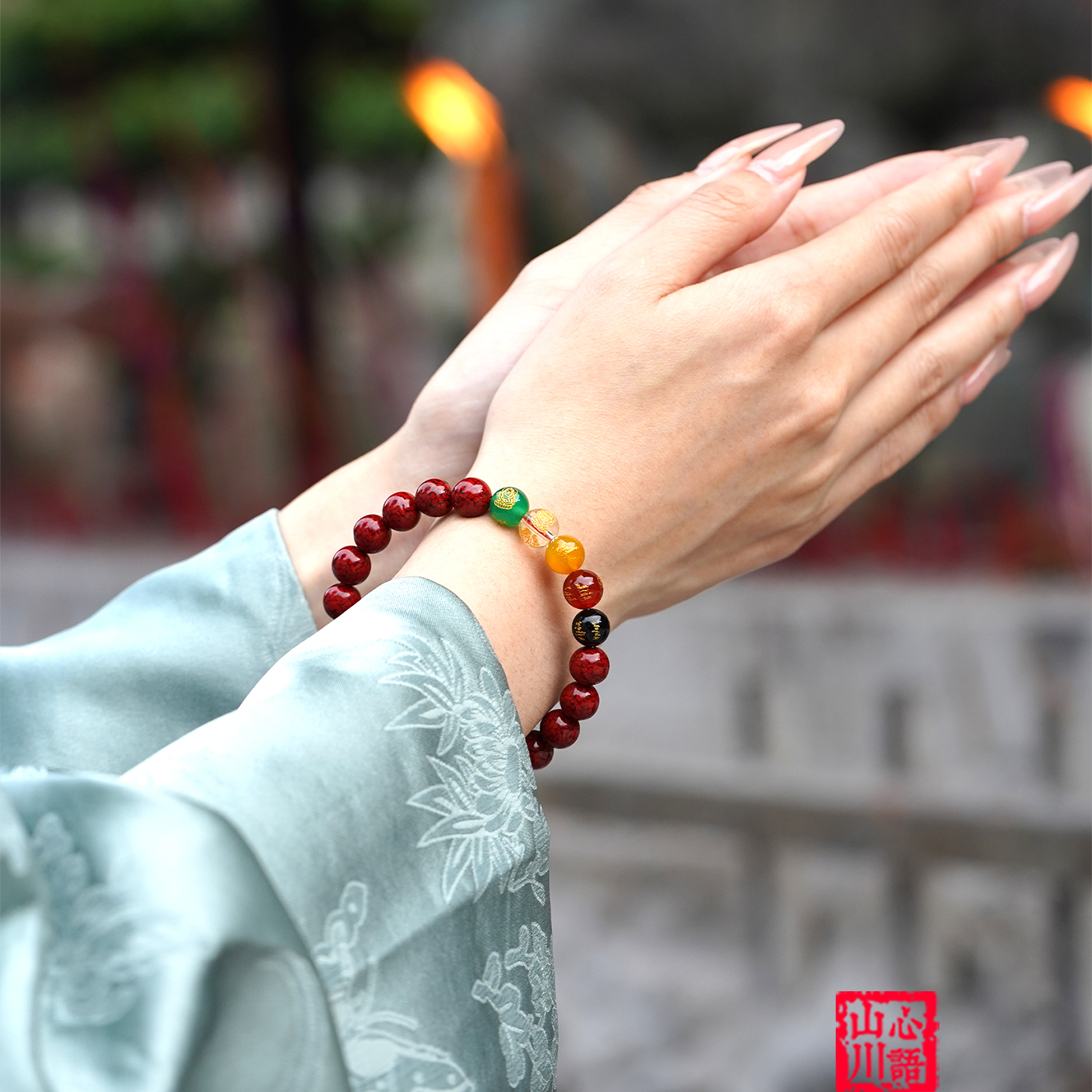 马年本命年朱砂红色转运手链女款