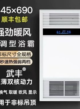 345x690集成吊顶嵌入式风暖浴霸