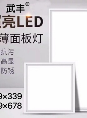 339x339*678联邦尚品道适用集成吊顶厨房卫生间嵌入式LED扣平板灯