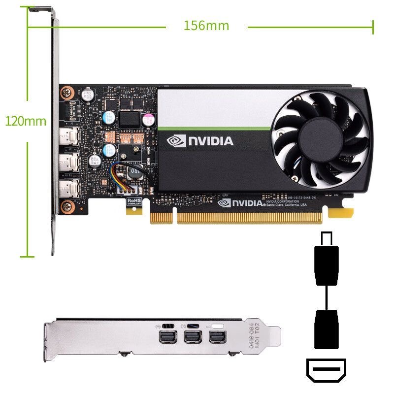 全新英伟达NVIDIA T400 4G专业显卡视频剪辑图形设计建模渲染