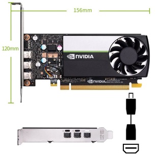 全新英伟达NVIDIA 4G工包专业显卡视频剪辑图形设计建模渲染 T400