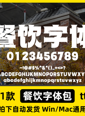 2026最新超有食欲的餐饮字体包logo标志设计字招牌门头PS/AI/CDR