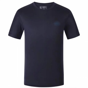 地勤圆领衫 藏青机务短袖体能训练服速干透气运动T恤夏男