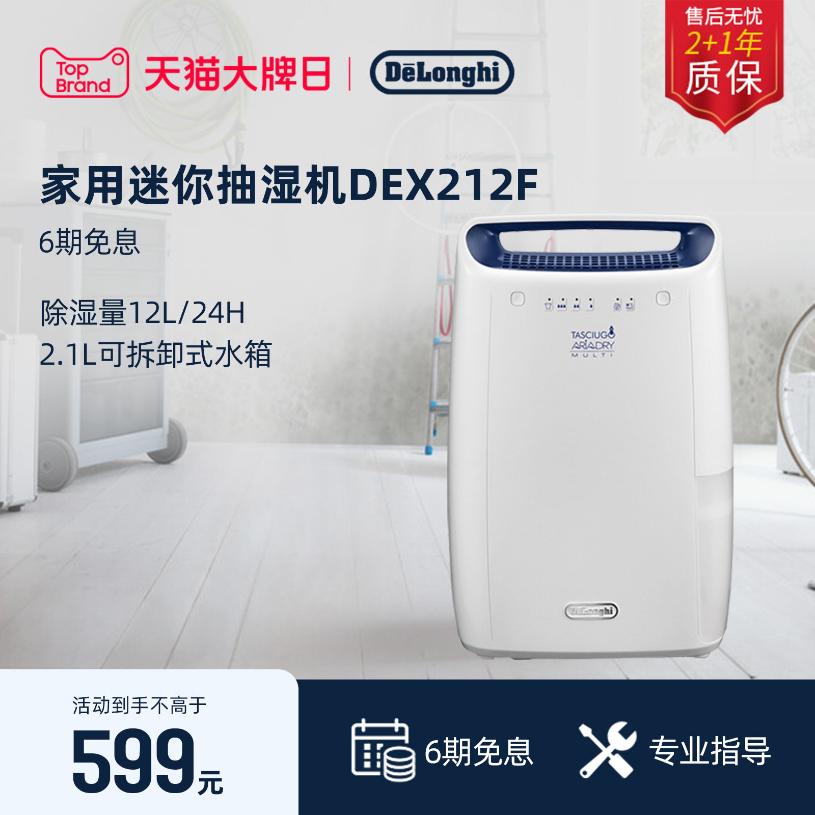 德龙DEX212F除湿机抽湿机
