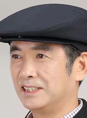 男中老年人帽子春秋薄款帽子男老人鸭舌帽夏季老头帽爷爷帽