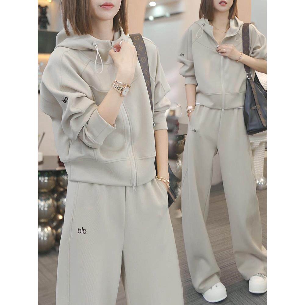 高级感休闲运动服套装女春秋新款韩版时尚洋气开衫卫衣卫裤两件套