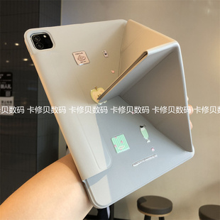 ins风韩系一体3+Y型带搭扣横竖屏适用苹果iPad11代a16保护套Air567平板壳10.2全包边10.9寸防摔pro11硅胶皮套