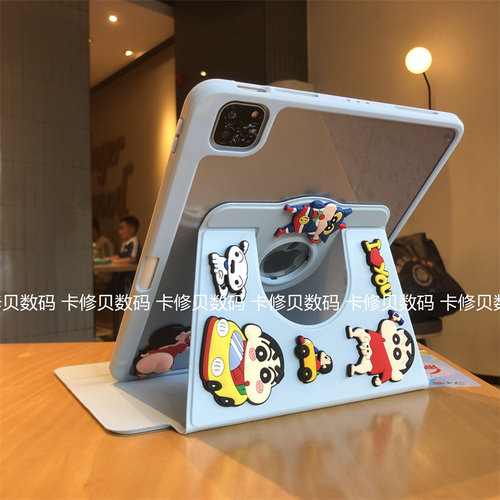 diy叮当猫360度旋转亚克力适用荣耀9平板X9Pro保护套V9柔光版11.5寸v8pro笔槽magicPad2防弯GT11.5平板壳12.3