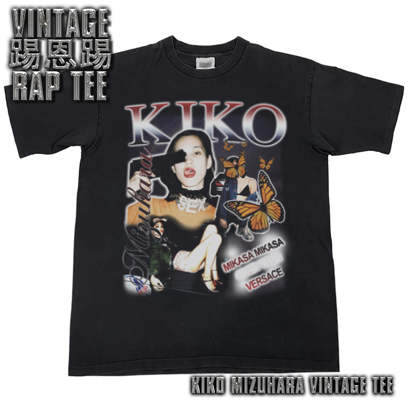 踢恩踢Vintage KIKO 4 水原希子圆领复古短袖街头卫衣嘻哈长袖T恤