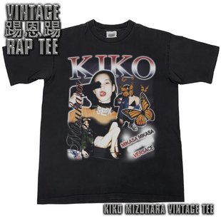 踢恩踢Vintage KIKO 4 水原希子圆领复古短袖街头卫衣嘻哈长袖T恤