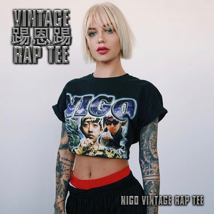 Hiphop Vintage Nigo Tee 日本猿人 38 宽松嘻哈短袖 复古人像T恤