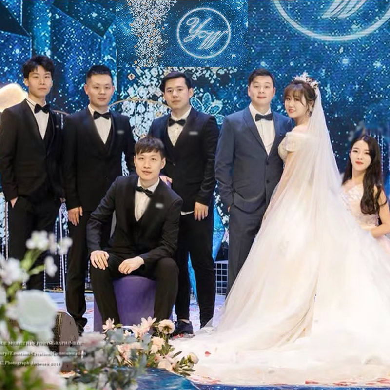 马甲背带裤兄弟团学生新郎西服