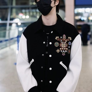 陈立农同款王一珩同款张函瑞同款YAD款美式刺绣外套棒球服夹克