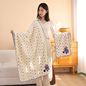 珊瑚绒加厚卡通大浴巾家用柔软吸水速干不掉毛成人洗澡裹巾大毛巾