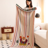 纯棉纱布浴巾成人家用全棉大毛巾吸水速干不掉毛情侣卡通洗澡裹巾