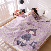 纯棉纱布毛巾被高级感单人盖毯可爱卡通成人家用全棉午睡沙发毯子