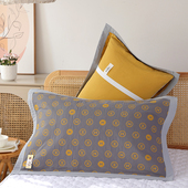 防滑不脱落成人家用全棉枕头盖巾 通用新款 绑带纯棉枕巾一对装 四季