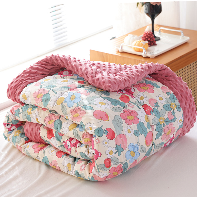 韩国大豆纤维安抚豆豆绒被子宿舍单人学生棉被春秋款加厚保暖被褥,床上用品,化纤被,淘宝优惠券,粉丝福利购,淘宝优惠卷