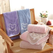 清仓珊瑚绒洗脸毛巾成人家用柔软面巾情侣款 吸水速干不掉毛洗澡巾