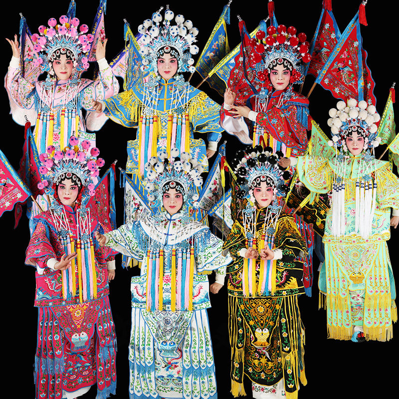 京剧戏剧戏曲穆桂英花木兰花旦武旦女将军刀马旦绉勾金女靠女大靠