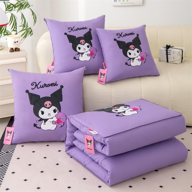 纯棉两用抱枕被库洛米靠垫枕头被