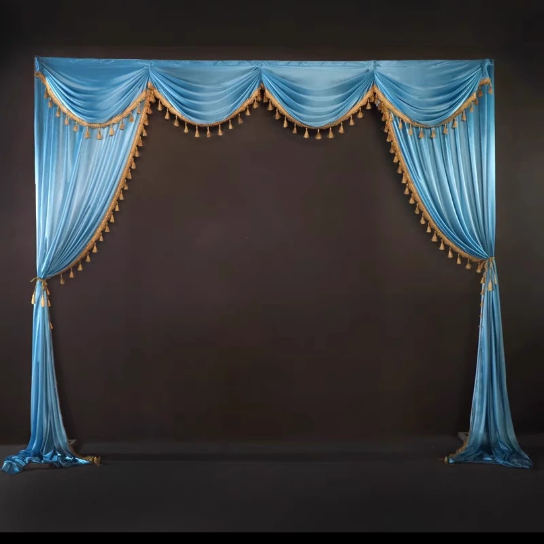 白事灵堂幕布定制丧事布置黑白葬礼背景墙灵棚装饰殡仪堂布幔纱幔