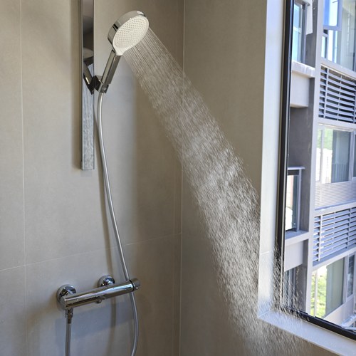 全铜无顶喷极简明装分体花洒套装