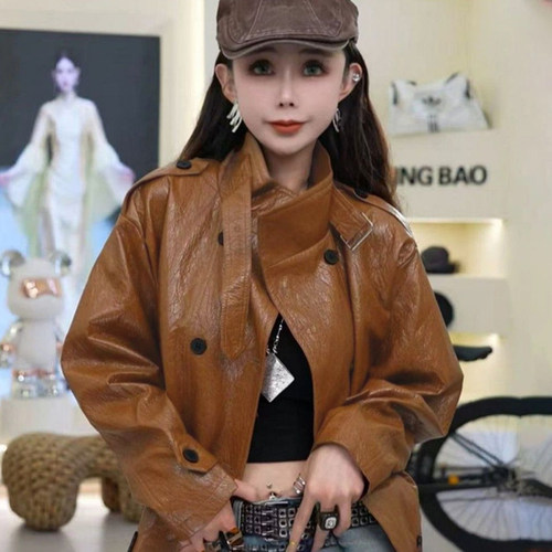 女装宽松短款夹克上衣潮
