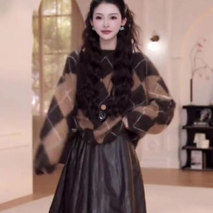 胖mm宽松显瘦套头毛衣 女秋冬装 别致慵懒软糯巨好看百搭大码 针织衫