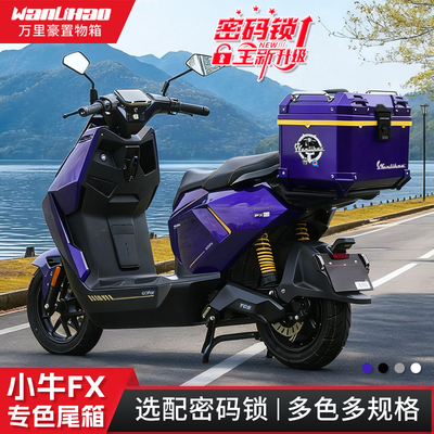 万里豪电动车后尾箱摩托后备箱通用小牛FXT密码锁选配大容量储物