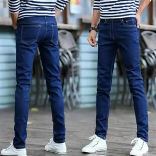 天蓝色牛仔裤 小脚裤 男裤 新款 铅笔裤 韩版 修身 20潮男秋季 男士