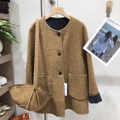 两面可穿羊绒大衣女士中长款
