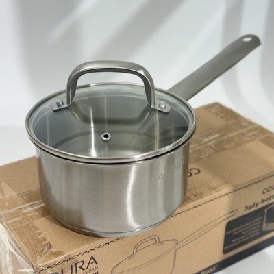 小巧精致！304不锈钢无涂层奶锅