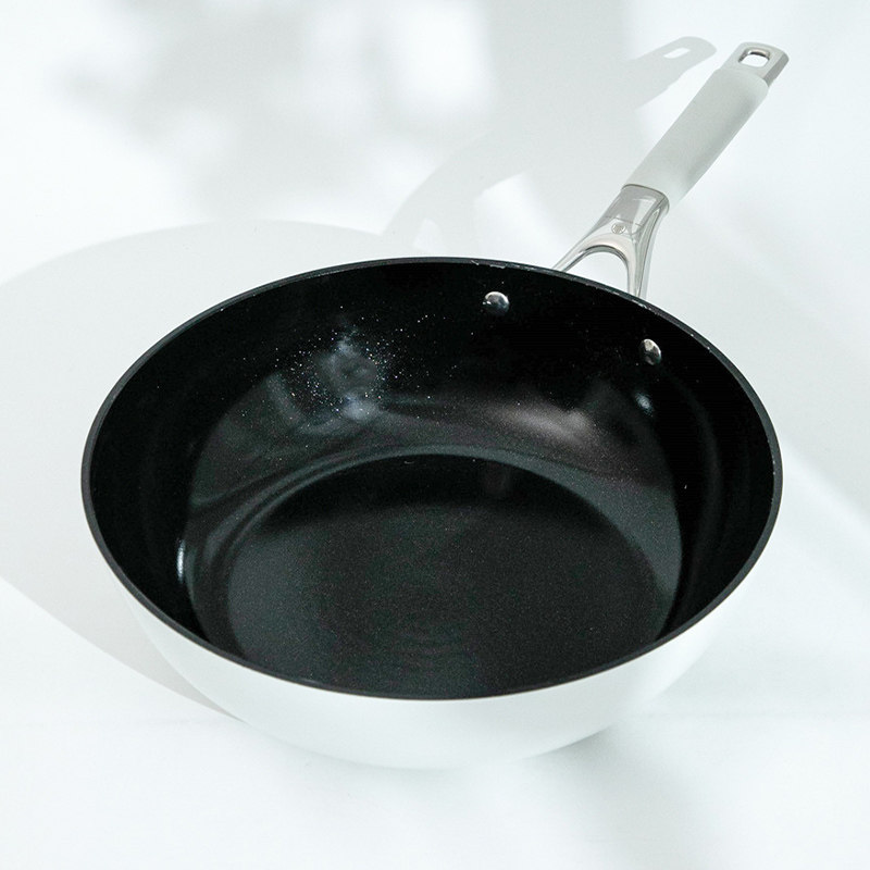 巧厨 品牌特价 钛陶瓷0氟涂层不粘炒锅家用平底锅燃气电磁炉通用