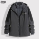JEEP SPIRT户外冲锋衣三合一可拆卸内胆冬季 加绒加厚爸爸外套男女