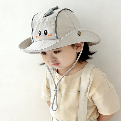 恐龙反边帽户外登山帽儿童遮阳帽