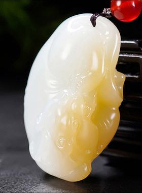 新疆大师张亚龙作品和田玉且末料糖羊脂白玉回头貔貅挂件20.05克