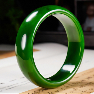 新疆郭磊作品和田玉俄料7号矿红皮老料碧玉手镯79.10克内径58mm