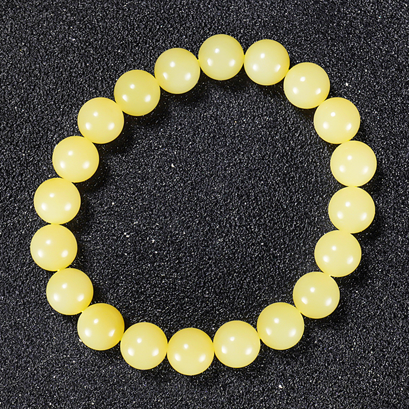 新疆和田玉若羌黄玉手链手串 卡10 新疆大师郭磊作品