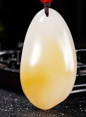 新疆郭磊作品和田玉且末金山料糖羊脂白玉随形时来运转挂件26.73