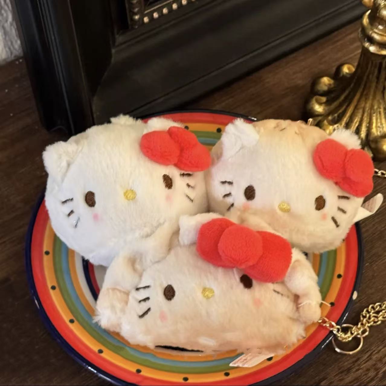 日本上海限定早点系列kitty包包挂件生煎锅贴小笼包钥匙扣挂饰批