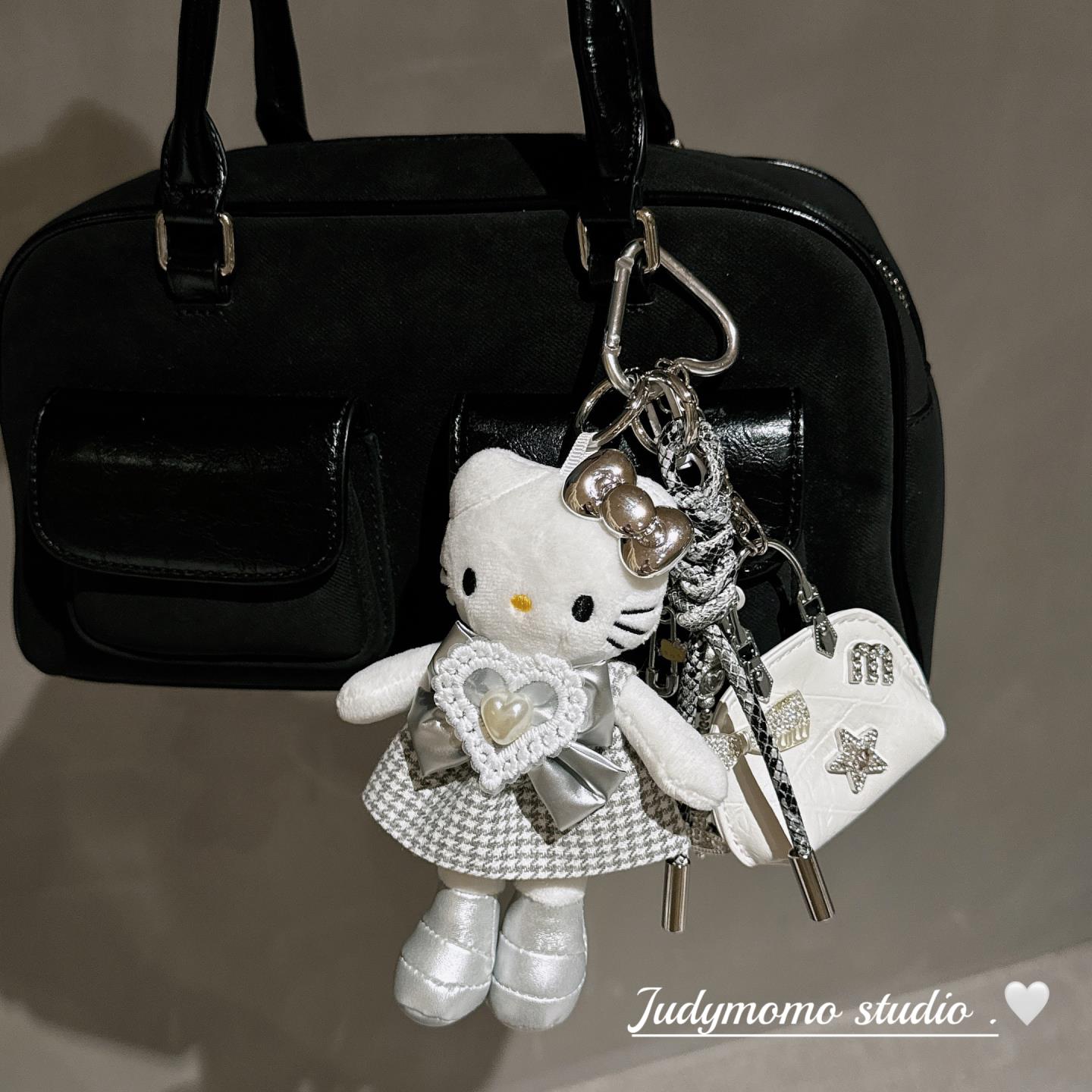 日本中古白芭蕾长腿kt可爱少女玩偶挂件新款ins包挂小包配饰