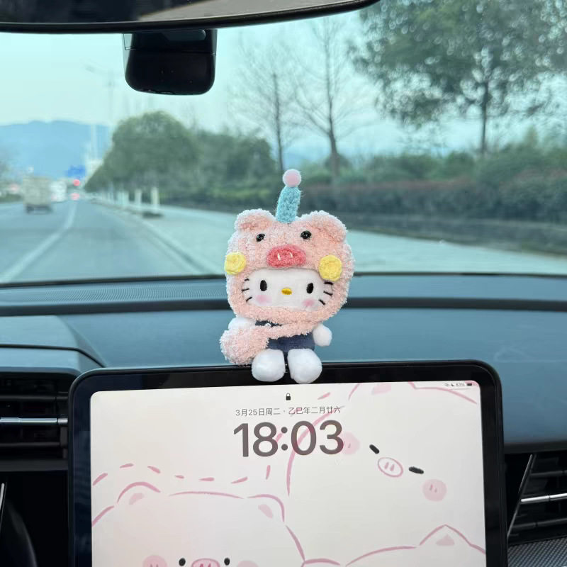 日本kitty车载摆件新款汽