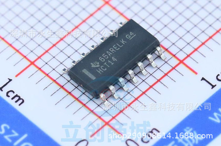 原装正品 sn74hct14dr soic-14 六路施密特触发器反相器 逻辑芯片