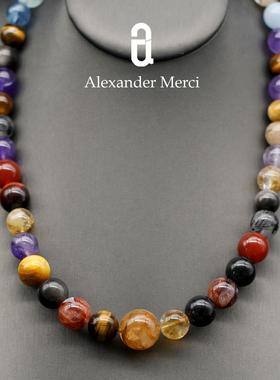 明星同款天然能量水晶多宝项链珠串相信相信的力量AD25S121105