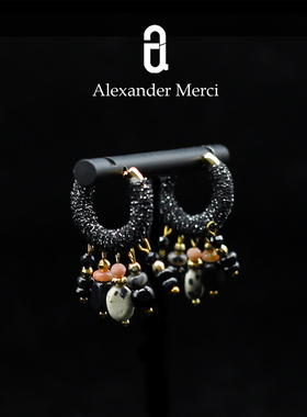 法单纯天然手工绕线编织耳环 AD25S112305