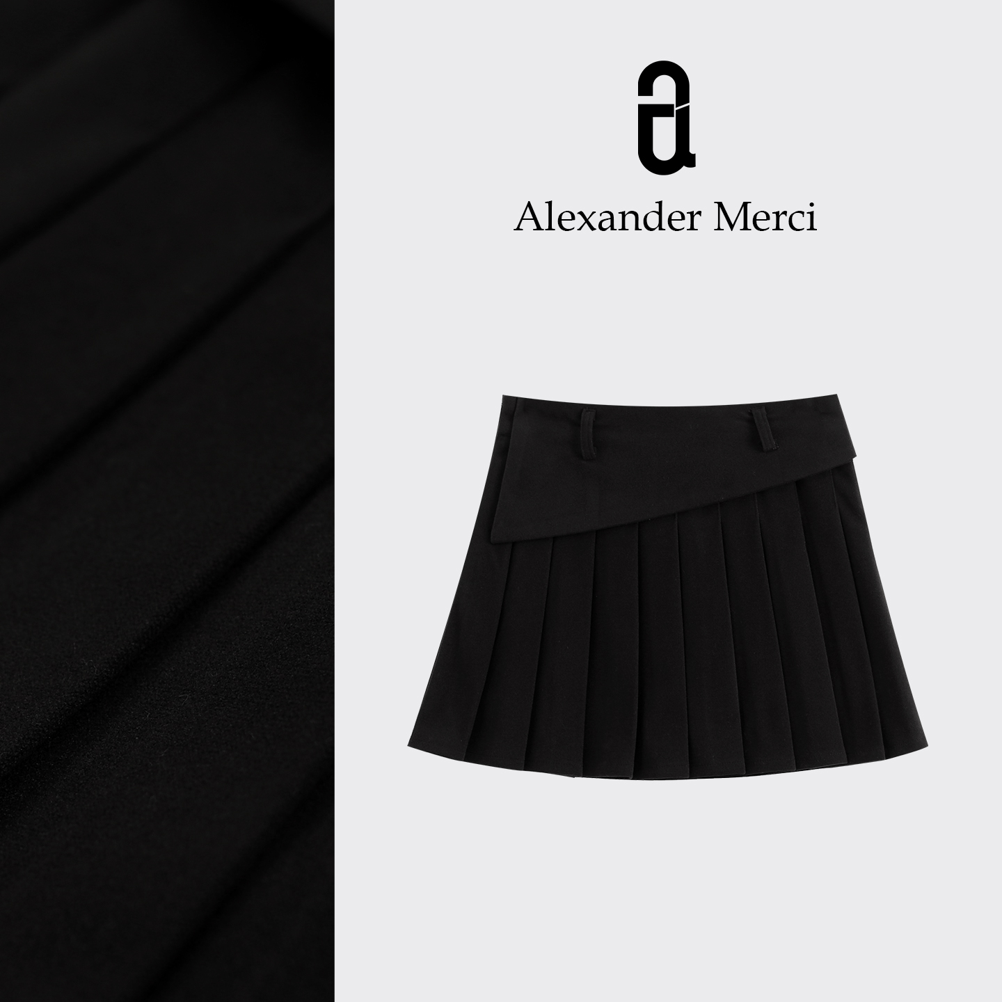 【M*U系减龄百褶裙】25秋冬韩系学院风毛呢百褶短裙D25T112107