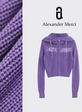 【紫魄】DU家款设计师买手刺绣羊毛开衫外套  D25T90303